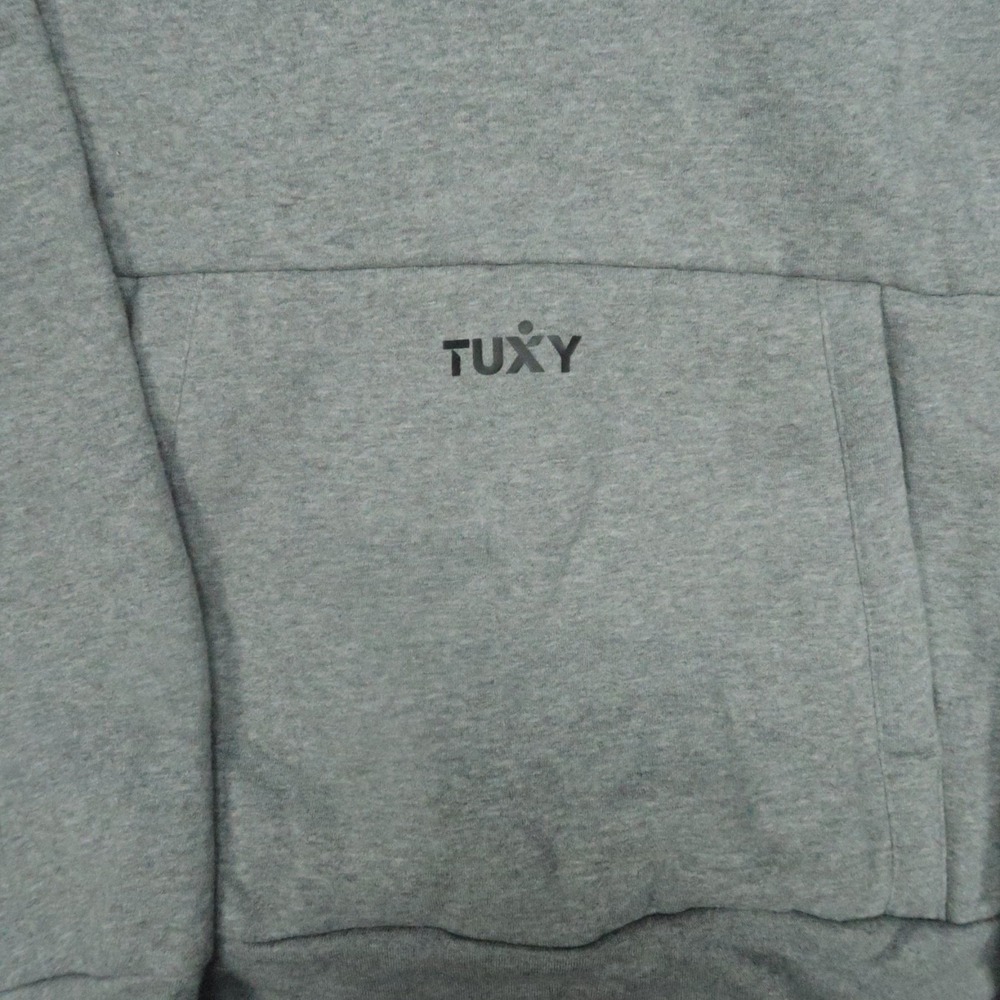 Tuxy Suit Mens Medium Gray One Piece‎ Zip Up Hoodie Sweat Jumpsuit - Picture 3 of 11